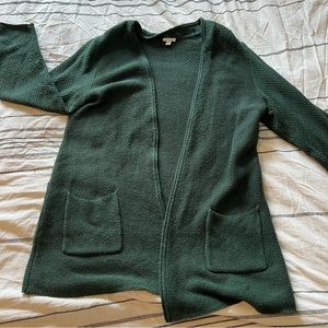 J Jill Green Knit Cardigan Size Large